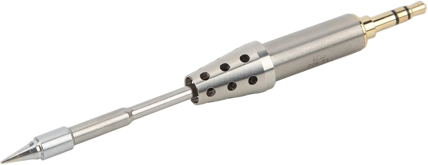 TSB02 Soldering Iron Tip for TS80P TS80 Aluminum Alloy Heating Core Internal Heating Soldering Bit 300-360°C Universal for Electronics Repair