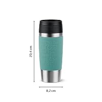 Emsa N20210 Travel Mug Classic Isolierbecher 0,36 Liter | neuer Komfort-Schraubverschluss | Edelstahl | 4h heiß und 8h kalt | 100% dicht | spülmaschinenfest | 360°-Trinköffnung | Petrol – Ansicht 9