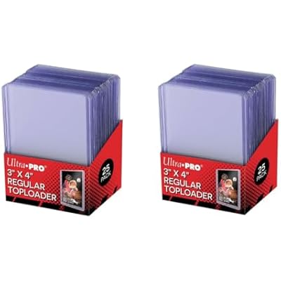 Ultra Pro 3 x 4 Super Clear Premium Toploader Card Protector | 25-Count per Pack | 2-Packs