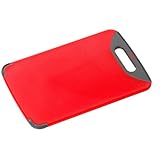 Silit Schneidebrett 32 x 20 cm, rechteckig, Kunststoff, praktischer Griff, spülmaschinengeeignet, klingenschonend, rot