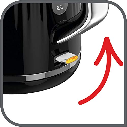 Tefal Bouilloire électrique en Plastique 1,7 l 2400 W Loft Noire | Filtre Anti-calcaire Amovible | sans BPA | KO250830 | Auto-Off