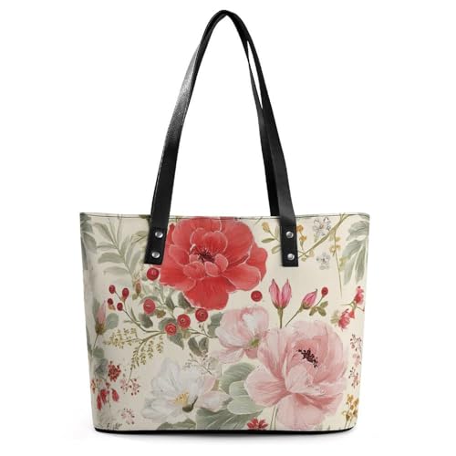 Large Capacity Work Tote Bag Soft Leather Handbag miniatura 1
