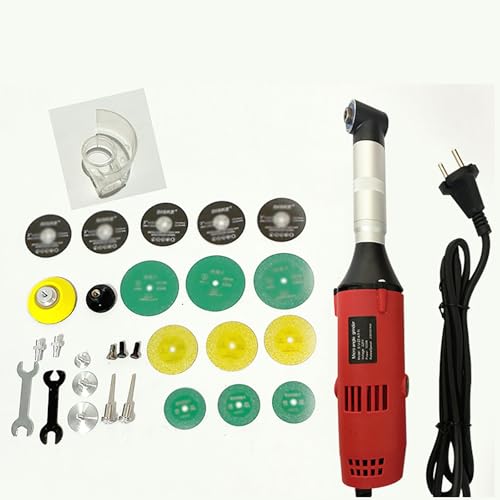 MObyat Limpiadora De Juntas De Azulejos Portátil De 500 W, Máquina Eléctrica De 90°, con 6 Velocidades Ajustables (20 000 RPM), Refrigeración por Circulación, Entrada De Aire a Prueba De Polvo