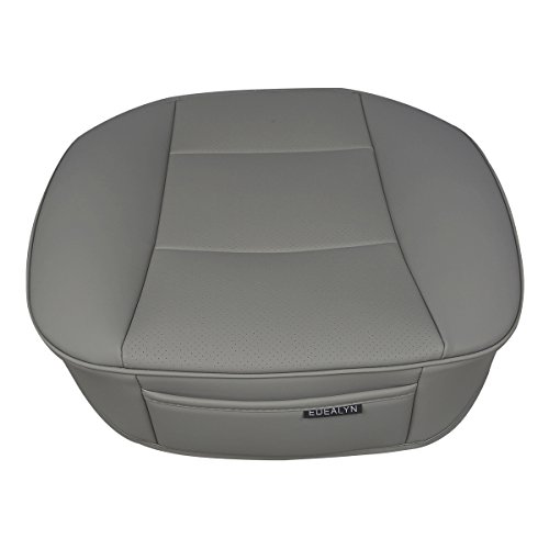 Edealyn Luxury Pu Leather Car Seat Cover Protector Front Car Seat Cover Seat Bottom Cover Single Seat Cover-Compatible With 90% Vehicles (Width 20.8×Deep 21×Thick 0.2 Inch) (Dark Grey) #TOP2