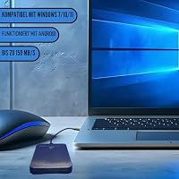 ezekers Externe Festplatte, 320 GB, USB 3.0, USB C, ultradünn, tragbar, kompatibel mit PC, Mac, Laptop, Xbox, Xbox One, PS4 und PS5, iPhone 15 & 16, Android (Samsung, Sony) – Ansicht 6