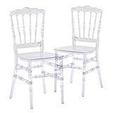 KAIHAOWIN Napoleon Stuhl Stuhl Transparent Acryl 2pcs