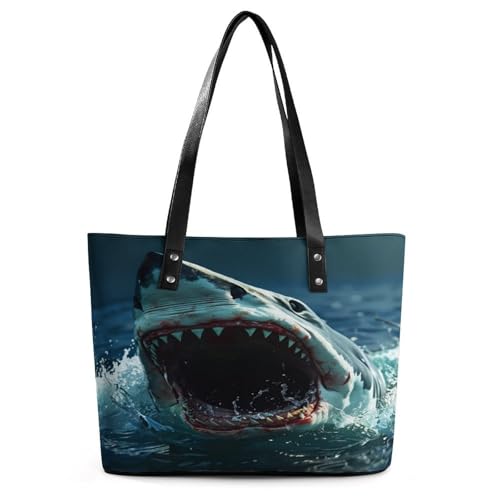Bolso tote de cuero para mujer, bolso multiusos de cuero con grano cruzado, bolso para trabajo y viaje, bolso diario para mujeres miniatura 1