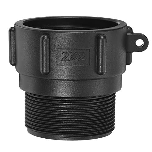 PATIKIL IBC Tote Adapter S60x6 Coarse Thread 2 BSP Male, 275-330 Gallon Drain Plug Connector for Water Tank Garden Hose