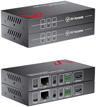 AV Access eARC & ARC Audio Extender Over Cat 5e/6/6a/7 Ethernet Cable Up to 100m/330ft, Audio Extender with 2-Way IR, RS232 & CEC, Ideal for Home Theater