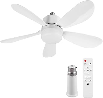 LED Ceiling Fan with Lights,E26/E27 Ceiling Fans Light with Remote Control,3 Speeds Light Bulb Fan,Timing,3 Color Dimmable,5 Blades,Silent Fans Lamp for Bedroom,Living Room,Office 42CM+B22 [Energy Class A]