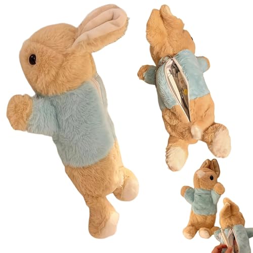 Image of HUANYO Cute Cartoon Animal 3D Plush Pencil Case, Soft Fuzzy Pen Bag Large Capacity Cosmetic Bag, Multi-Functional Stationery Pouch for Kids Students Girls Teens