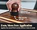 Mevell Cutting Board Oil Applicator, Great for Butcher Blocks, Counter Tops, Bamboo Cutting Boards and All Wooden Utensils - Sealing Wax, Cream & Conditioner Applicator, Walnut Wood Handle