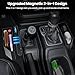 DIAMOOKY Upgraded Metal Magnetic Center Console Organizer for Jeep Wrangler JL/JLU/4XE 2018-2025 & Gladiator JT 2025 2024 2023 2022 2021 2020 Accessories Gear Shift Storage Box, Flag (Not for JK/JKU)