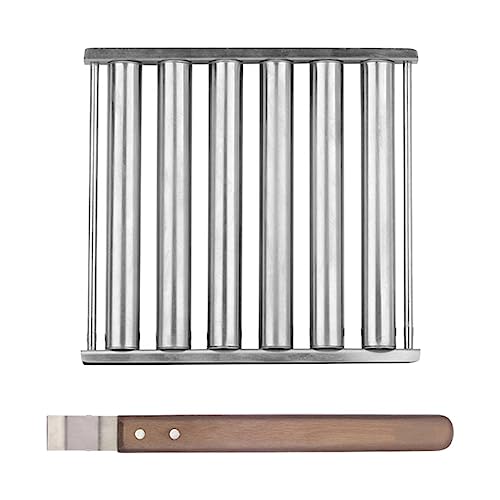 Rolo de Cachorro Quente,Rack de rolo de salsicha antiaderente com alça de madeira extra longa - Chur