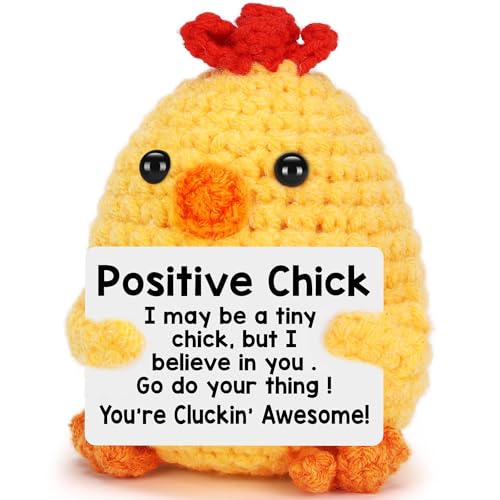 Mini Chicken Mothers Day Women Daughter Friend Sister Gifts Birthday Graduation Gifts for Teen Girl Boy Positive Crochet Animals Emotional Cheer Up Support Handmade Chick Decorations Potato Pickle