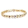 Women Bracelets, 18K Multi-Gemstone and Diamond Tennis Bracelet Gold Heart Bracelets for Women (Diamond Bracelet)