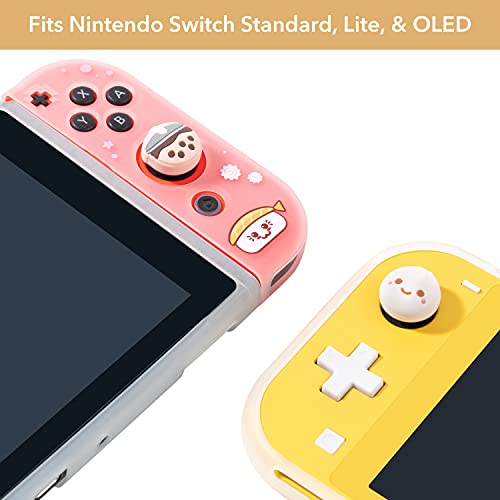 Belugadesign Boba Dumpling Thumb Grips | Cute Food Pork Bun Face Bubble Tea | Kawaii Japanese Button Joystick Cap Cover | Compatible With Nintendo Switch Standard Lite Oled #TOP4