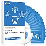 Teeth whitening Strip,28 Sensitivity Free Whitening Strips, Peroxide Free,14 Treatments Kit Professional and Safe Teeth whitening Strips