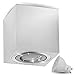 Produktbild JVS Aufbauleuchte Aufbaustrahler Deckenleuchte Aufputz LED DIMMBAR 6W Warm-weiß Milano GU10 230V Eckig Alu-gebüstet schwenkbar Deckenleuchte Strahler Deckenlampe Aufbau-lampe Downlight aus Aluminium