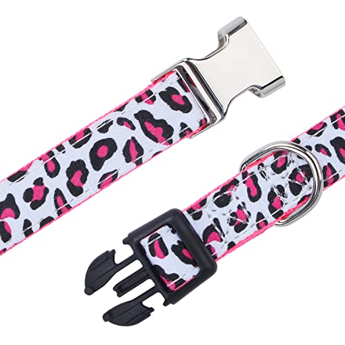 Xyart Girl Dog Collars - Rose, Sunflower, Daisy And Leopard Design In Small, Medium, Large For Female Dogs Leopard Pink S #TOP3