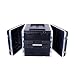 Crossrock Stackable 8U Rack Case, Standard 19.25â€ Depth, Polyethylene Hard-Shell Construction with Heavy Duty Hardware-Black(CRA9608U)