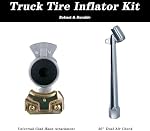 Kit gonflable de pneus de camion, 3/8 en x 50 ft Hybride Air Baignoire à la main glacée & Air Chuck, lourd, léger, résistant à l'encre, 300 PSI (Noir)