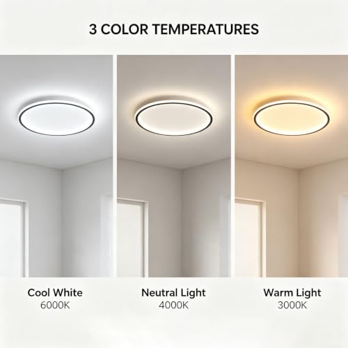 Plafón de techo LED blanco de 50cm para salón y dormitorio moderno 5