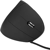 Vista 7 de Sanpyl Ratón óptico vertical 6D, diseño ergonómico 800120020003200 DPI USB LED ajustable con cable para juegos, para 982000MEXPVistaWin7810 (negro)