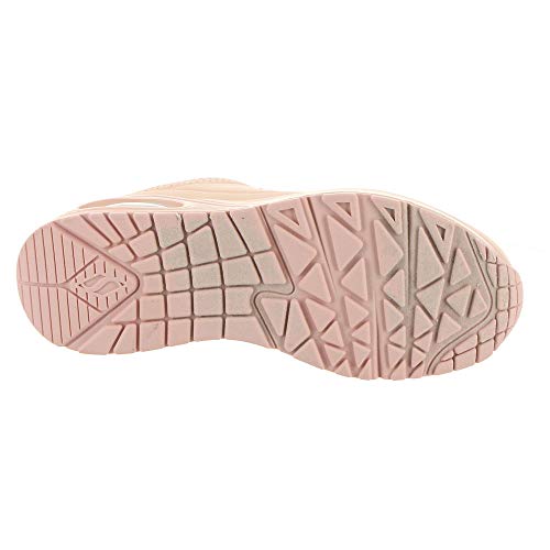 Skechers Baskets Uno Frosty Kicks pour Femme, Garniture Textile Durabuck Rose Clair, 38 EU