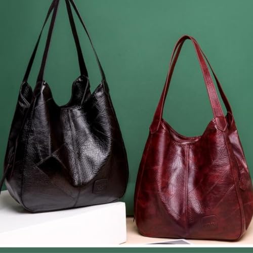 Bolsa Feminina Média Couro Sintético Moderna Sofisticada Mulher (Preto)