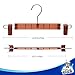 MR.SIGA Pant Hangers with 2 Clips, Pack of 12, Width: 33cm, Translucent Brown