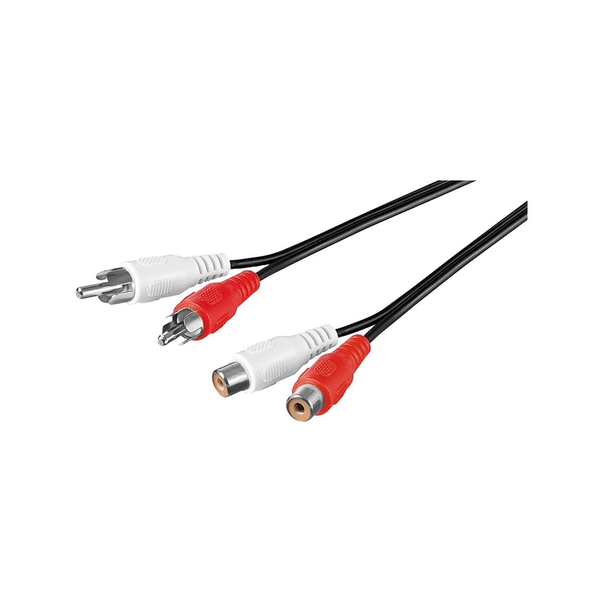 Goobay 50025 Stereo Extension Cable, 2x RCA, 1.5 m Cable Length