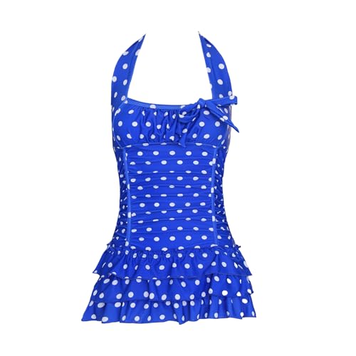 Polka Dot Girls Kids Bathing Suits Adjustable Swimsuits (FBA)