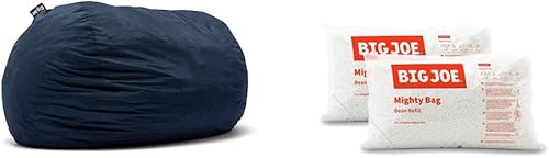 Big Joe Fuf XXL - Puf relleno de espuma con funda extraíble, cobalto Lenox, recambio gigante de 6 pies y frijoles de poliestireno para puf o disponible en Yaxa Colombia