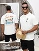 Lonya Men's Summer T Shirts 100% Cotton Graphic Printed Casual Short Sleeve Tops Loose Fit Streetwear Beach Palm Tree Surf Crew Neck Baggy Style Holiday Daily, White, XXL #3