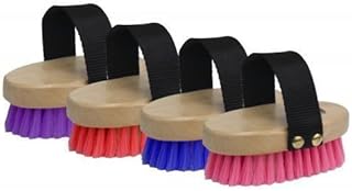 Showman Small Junior Size Body Brush with Pony Logo in bristles Soft Bristle Brush (Red)