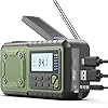 Crank Emergency Radio 5000mAh, Weather Radio, Solar Radios Battery Operated, NOAA/AM/FM Weather Alert Radios with Power Bank Phone Charger, SOS Alarm, Flashlight & Reading Lamp Indoor Outdoor