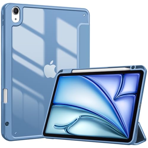 ProCase for iPad Air 11 6th Generation 2024 M2 / Air 5th / 4th Generation Case with Pencil Holder Smart Protective Cover for iPad Air 5 4 10.9 Inch -Blue