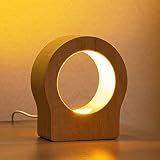 YIEONSHION Table Lamp for Bedroom Bedside Lamps for Nightstand Minimalist Solid Wood Desk lamp for K