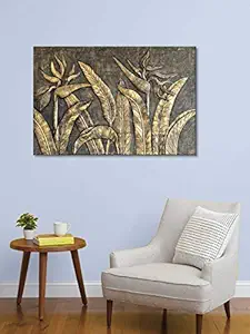 999Store Wooden Stretched Framed painting wall paintings for living room big size bedroom Wall art decor with frames Mural leaves canvas modern stylish home hanging ( Canvas 24X36 Inches Strectched Canvas) FLP24360322