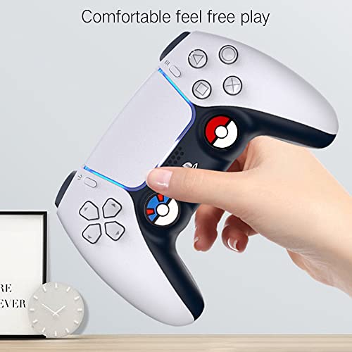 Perfectsight Cute Thumb Grip Caps For Playstation 4/5, Ps5, Ps4, Xbox Series X/S, Xbox One, Switch Pro Controller, 4Pcs Kawaii Soft Rubber 3D Analog Thumbsticks Grips Joystick Cover (Pkballs) #TOP4