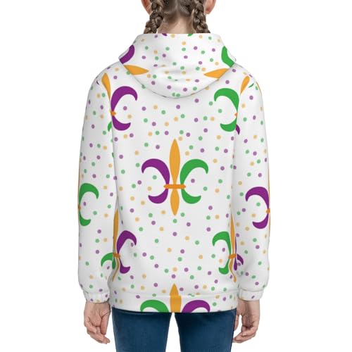 Mardi Gras Carnival1 Kids Pullover Hoodies Boys Sweatshirts Girls Athletic Clothes with Pocket4