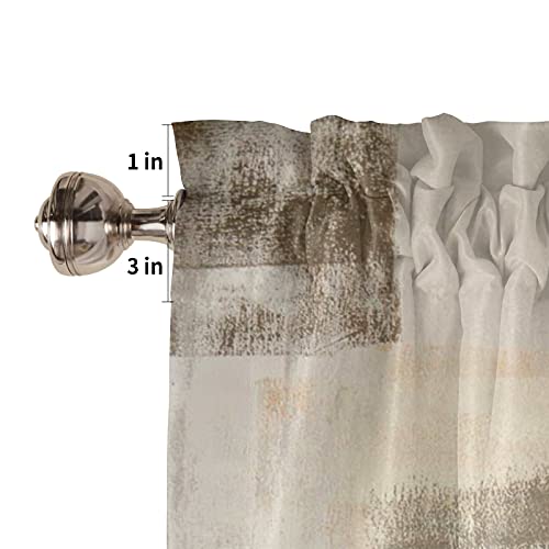 Orange And Gray Kitchen Curtain Set 2 Panels Tier Curtains 45 Inch Long, Wall Graffiti Wide Pocket Kitchen Window Curtain Panels Home Decor Window Treatments For Living Room Bedroom Modern Art #TOP4