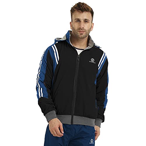 Image of CHKOKKO Men's Hooded Full Zipper Reversible Jackets for Athletics Jogging Gym and Sports