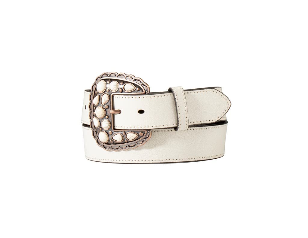 Angel Ranch Western Belt Womens Cracked Smooth XL White D140006605