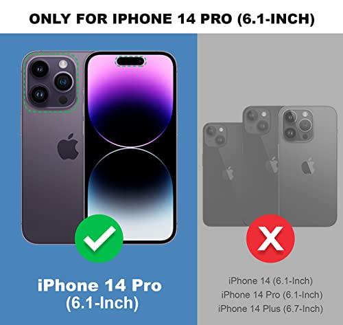 Shields Up Designed for iPhone 14 Pro Case, Minimalist Wallet Case with Card Holder (3 Cards) and Ring Kickstand/Stand, [Drop Protection] Slim Protective Cover for iPhone 14 Pro (6.1 inch) - Clear by Shields Up - Image 2