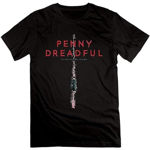 Men T Shirts Penny Dreadful Season 2 Posters Crew-Neck Black Funny Personalised t Shirt UK Novelty Personalised t Shirt UK Women T-Shirt Black M
