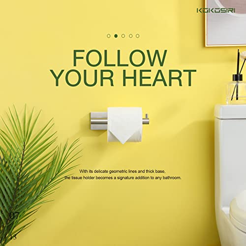 Image of KOKOSIRI Toilet Paper Holder Tissue Paper Dispenser for Bathroom Toilet Roll Holder Brushed Nickel Stainless Steel B2005BR
