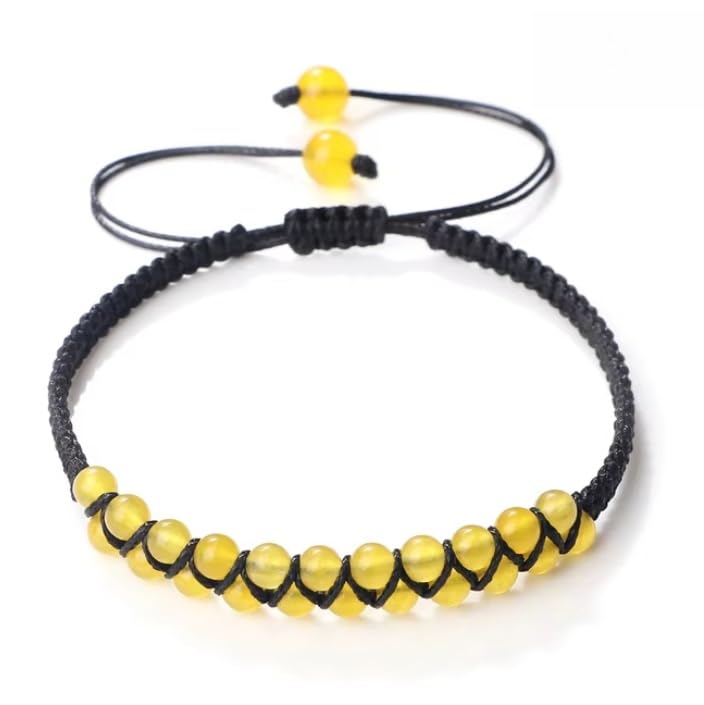 Bracelet oeil de tigre 4mm double rangée tressé main pour homme femme