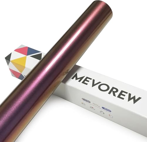 MEVOREW Chameleon HTV Heat Transfer Vinyl 12" x 6ft Iron On Vinyl for T Shirts, Chameleon Vinyl Gradient Change Color PU HTV Roll for Cricut, Silhouette Cameo (Purple to Brown) — view 2